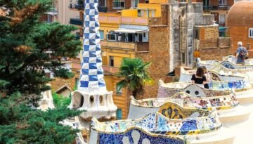 parc-guell-visitors-viewpoint-with-unusual-architectural-style-cityscape-barcelona (2)